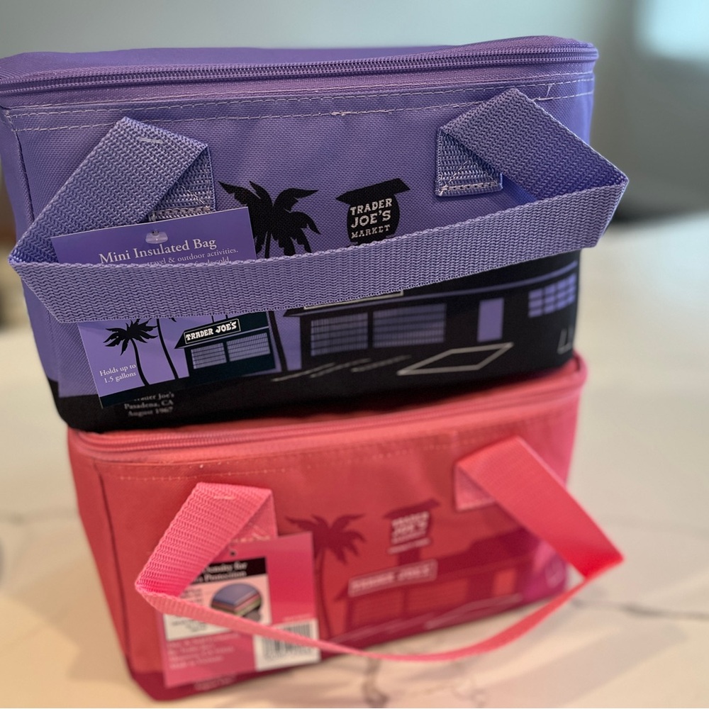 Trader Joe’s Mini Insulated Bag Pink and Purple